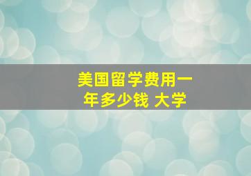 美国留学费用一年多少钱 大学